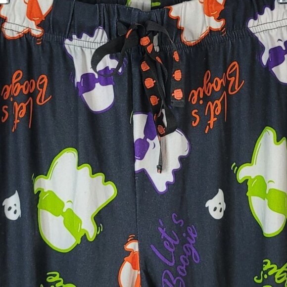 Way to Celebrate Halloween Lounge Pants Black XS Ghost Let's Boogie Jogger Sleep - Picture 4 of 7